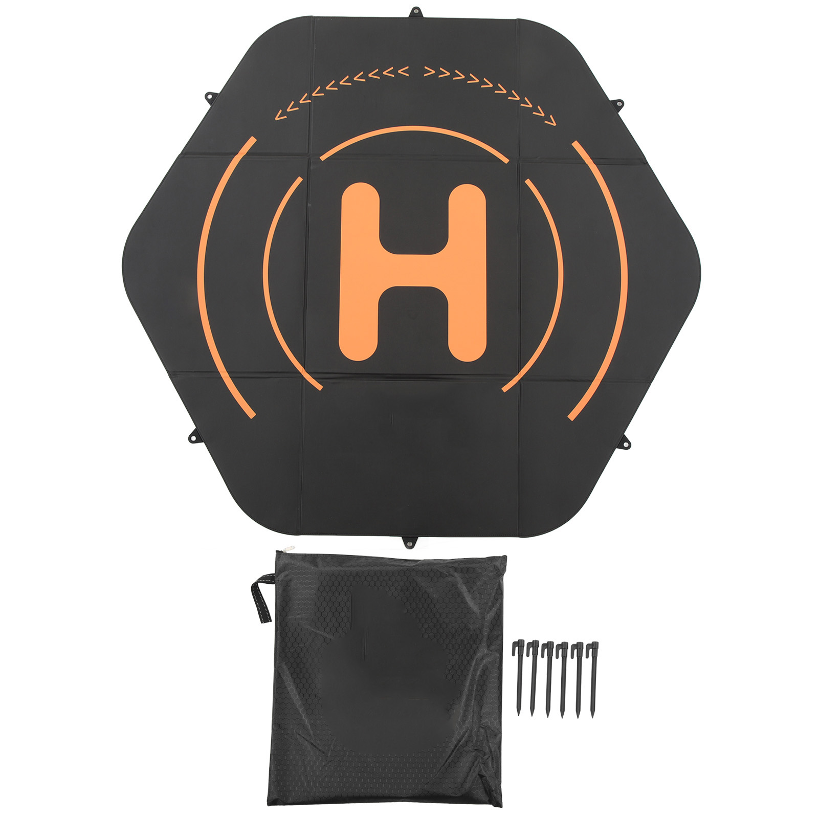 Drone Landing Pad - Drone İniş Platformları Siyah Helikopter İniş