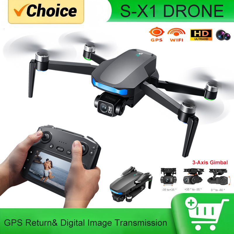 Drone Controller Screen - 3 Eksenli Gimbal'lı, 5000m Menzilli, FPV